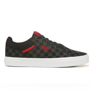 Vans Black and Red Checkered Shoes